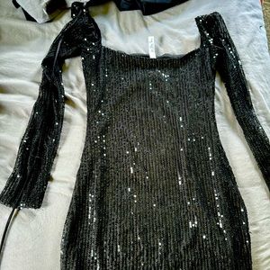 Black sequence Lucy in the Sky Homecoming dress